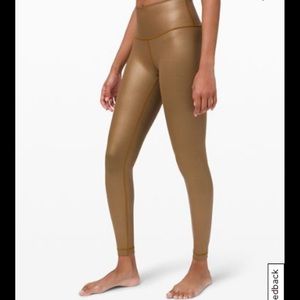 Lululemon Wunder Under HR Tight 28"Shine sz 2